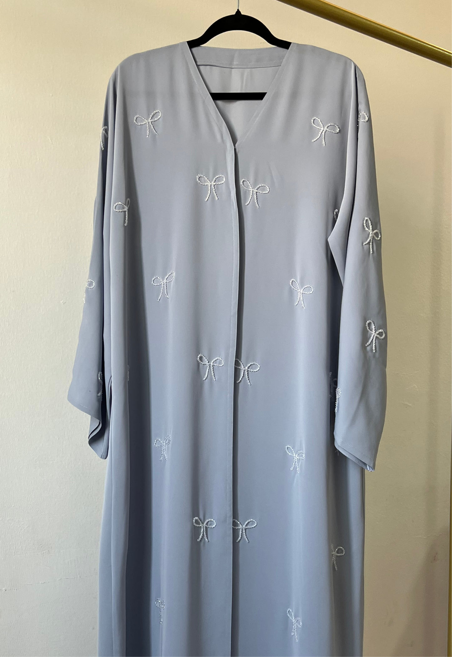 Sky Pearl Bow Abaya