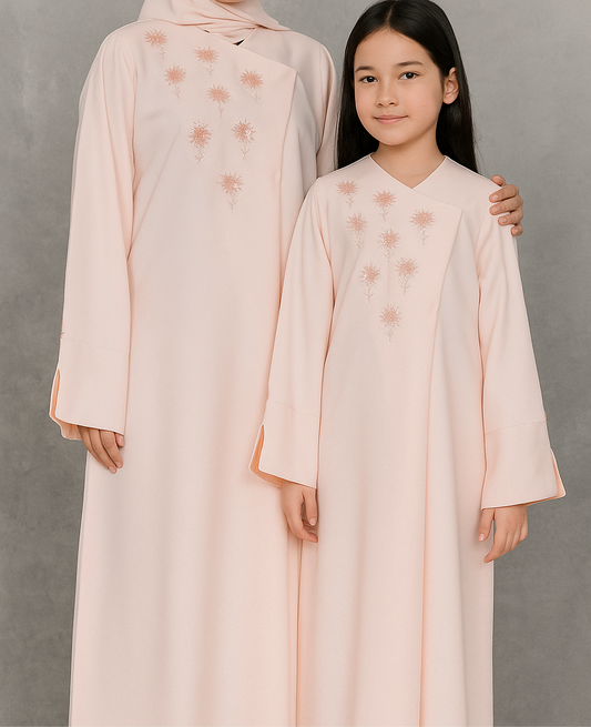 Pink Embellished Abaya AHWA03