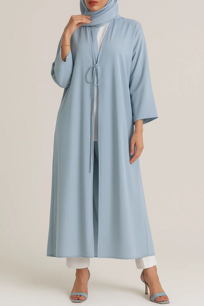 Blue tie abaya