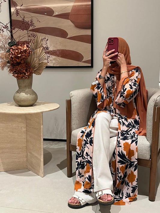 Mustard hues Kimono & Sheila