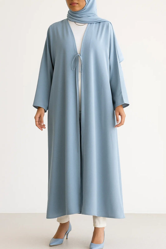 Blue tie abaya