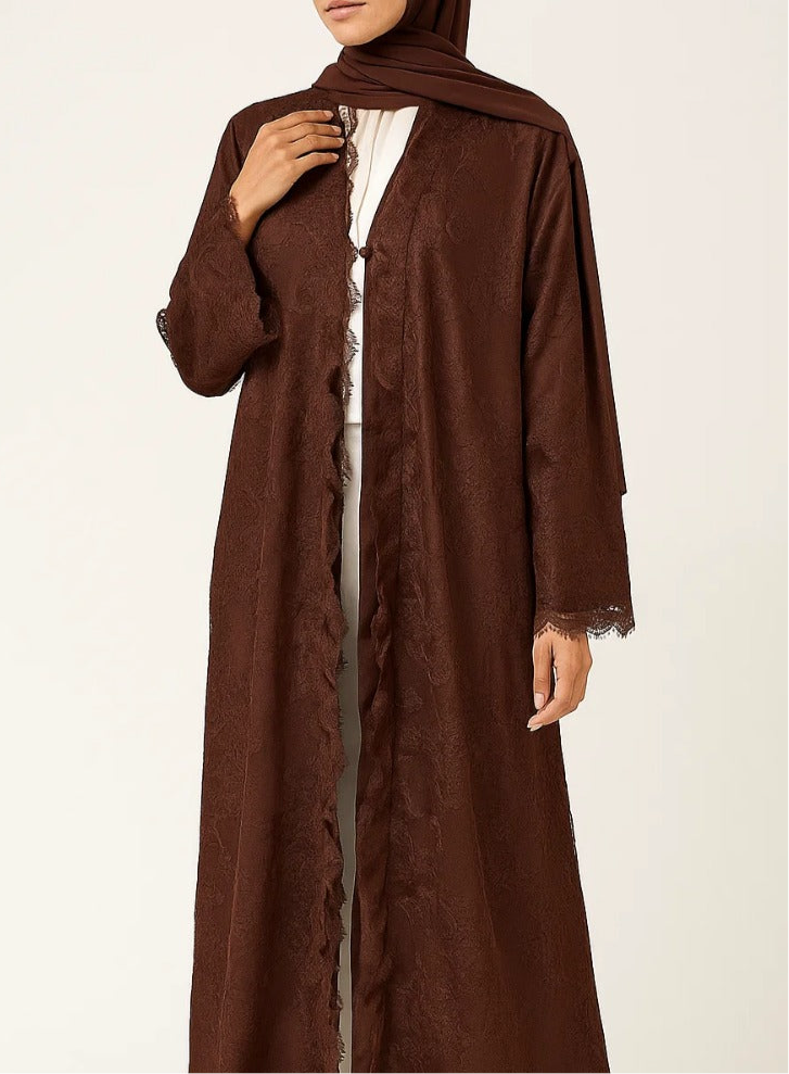 Brown Sheer abaya
