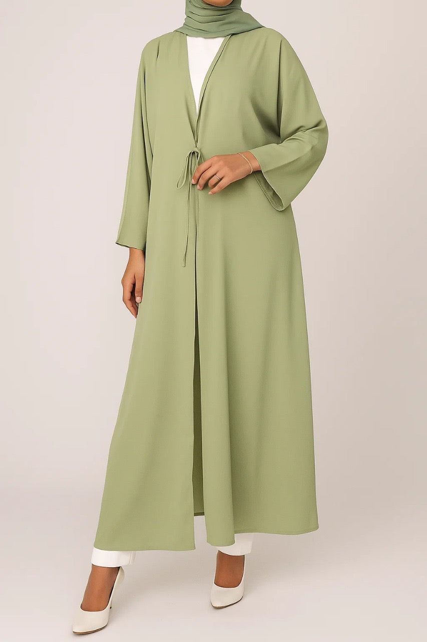 Pistachio tie abaya