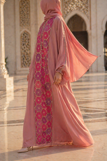Pink Ward Al Layl Abaya