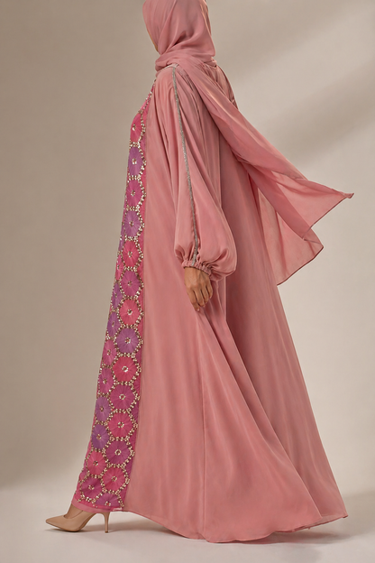 Pink Ward Al Layl Abaya