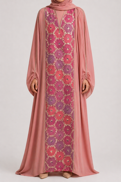Pink Ward Al Layl Abaya