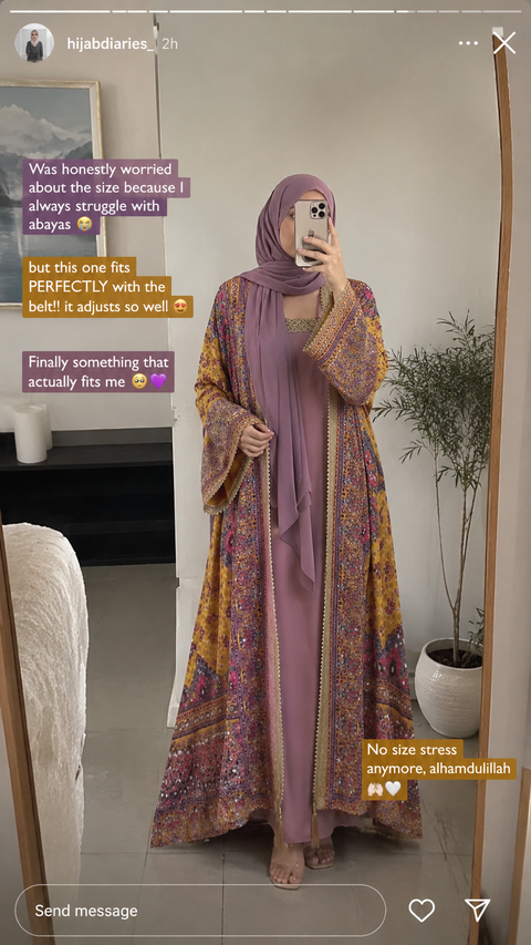 Customer WhatsApp review for MayaCloset
