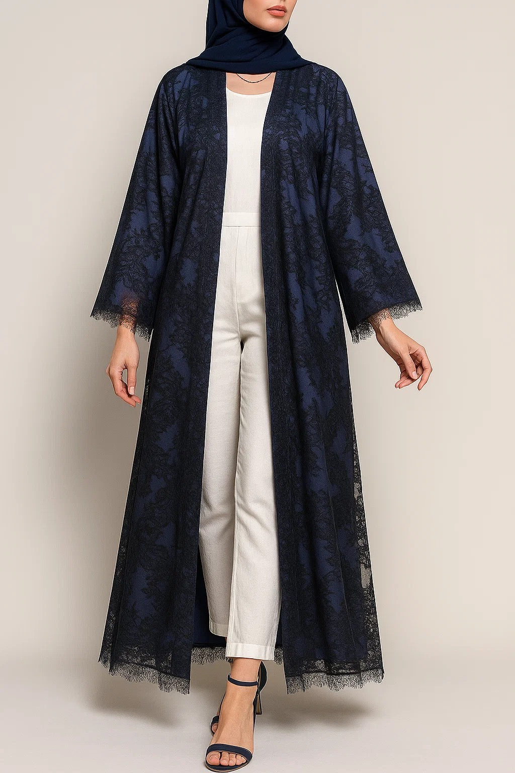 Blue Sheer abaya