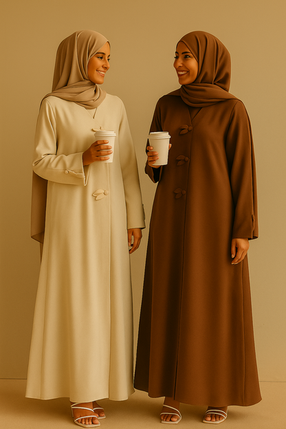 Brown Leaf Abaya