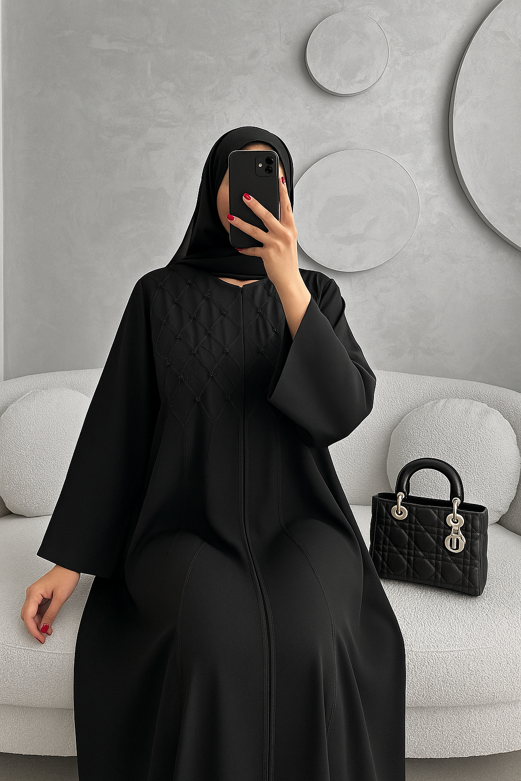 Black Abaya AHWK05