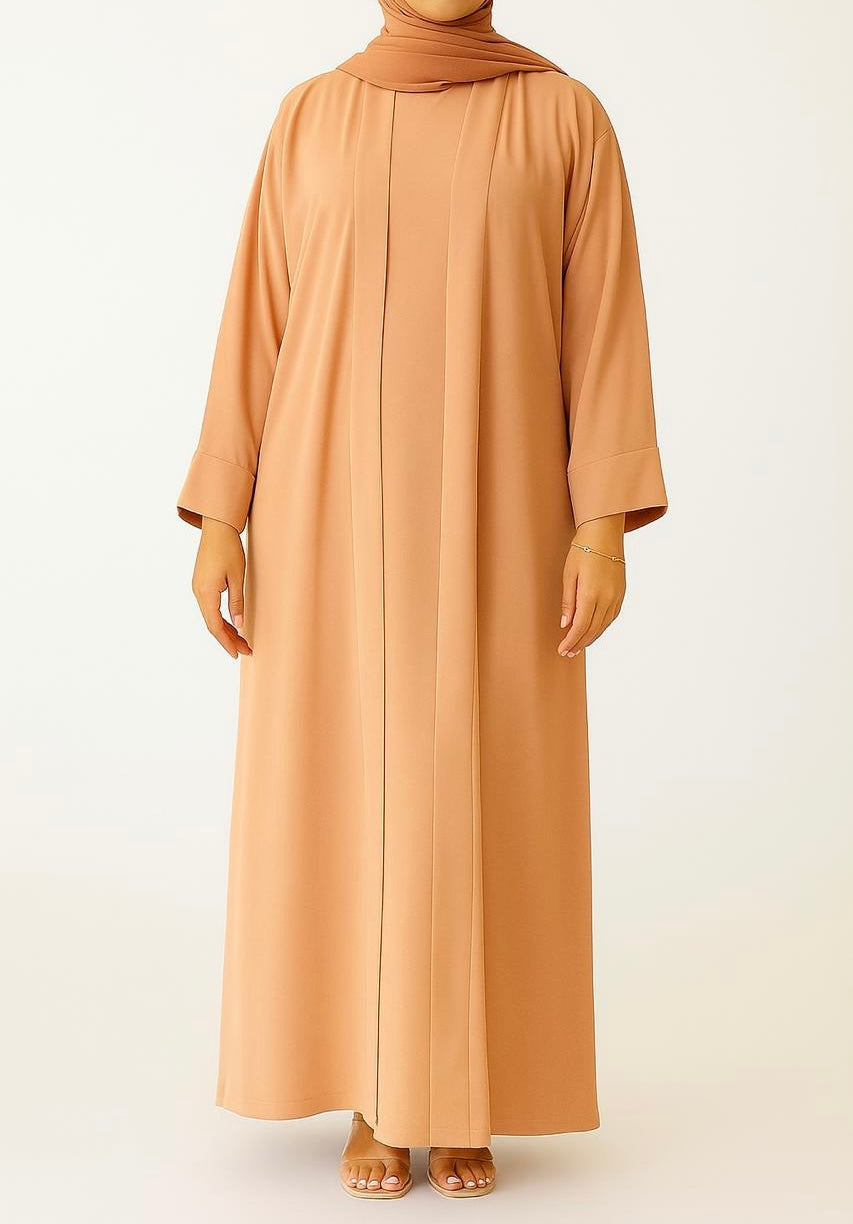 Peach yara abaya