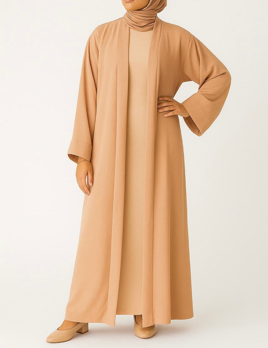 Peach yara abaya