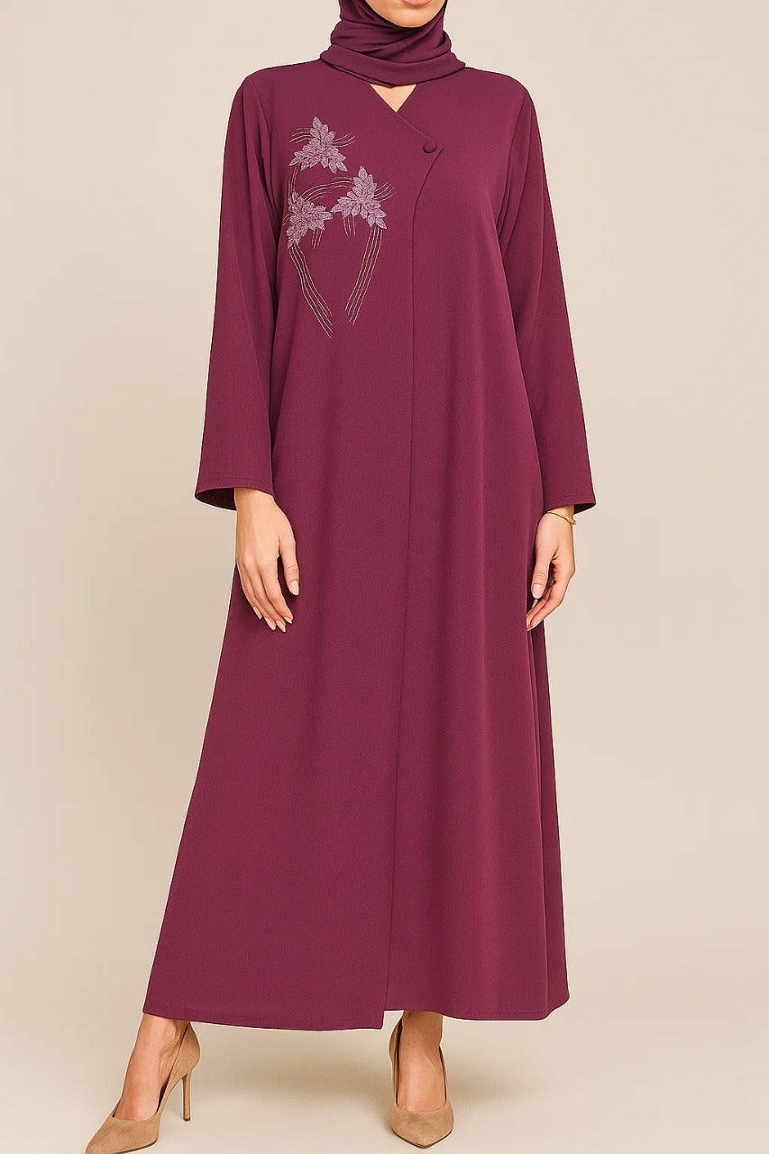 Pink Mauve Abaya