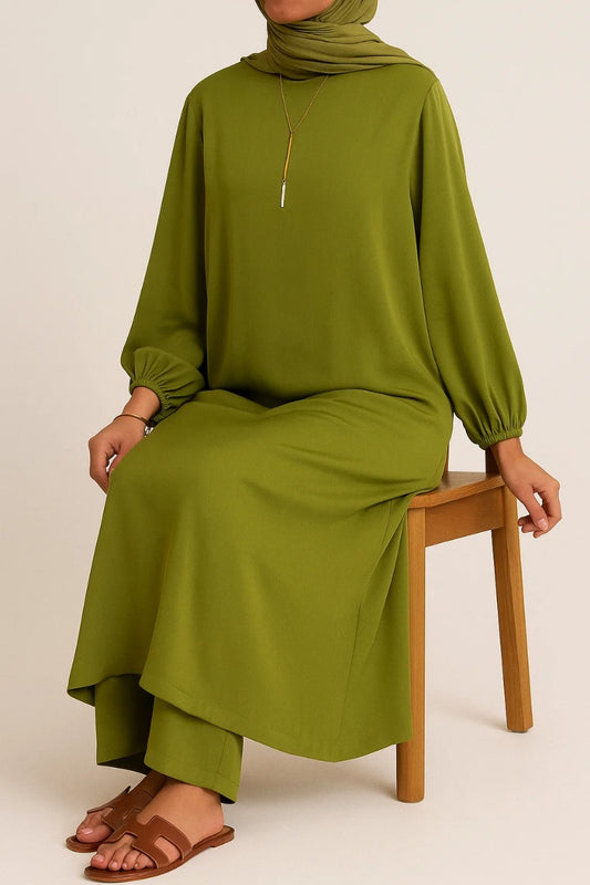 Olive A- line coord set