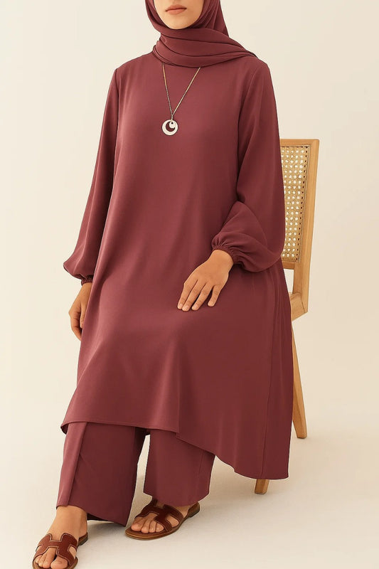Cherry Red A- line coord set