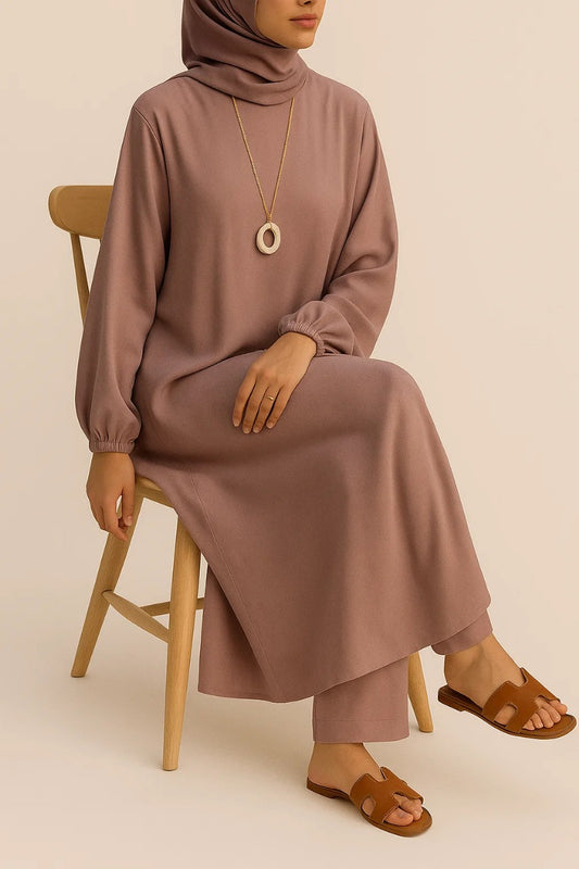 Nude Pink A- line coord set