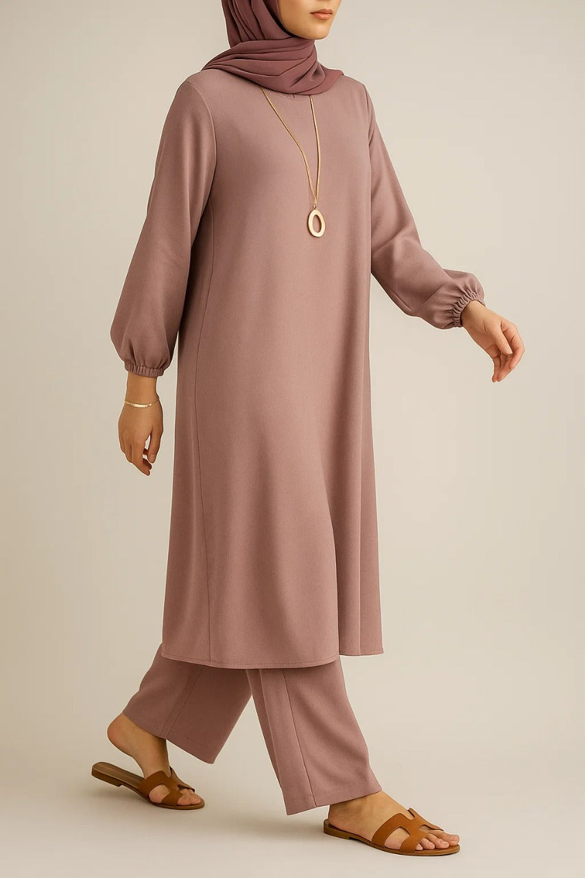 Nude Pink A- line coord set