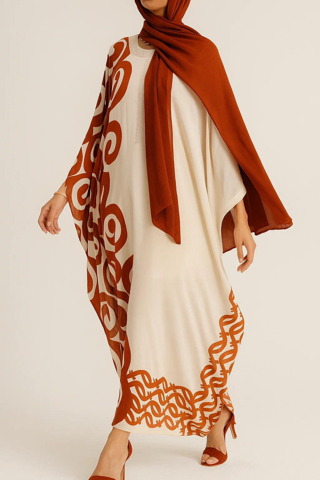Rust Orange Kaftan B54082