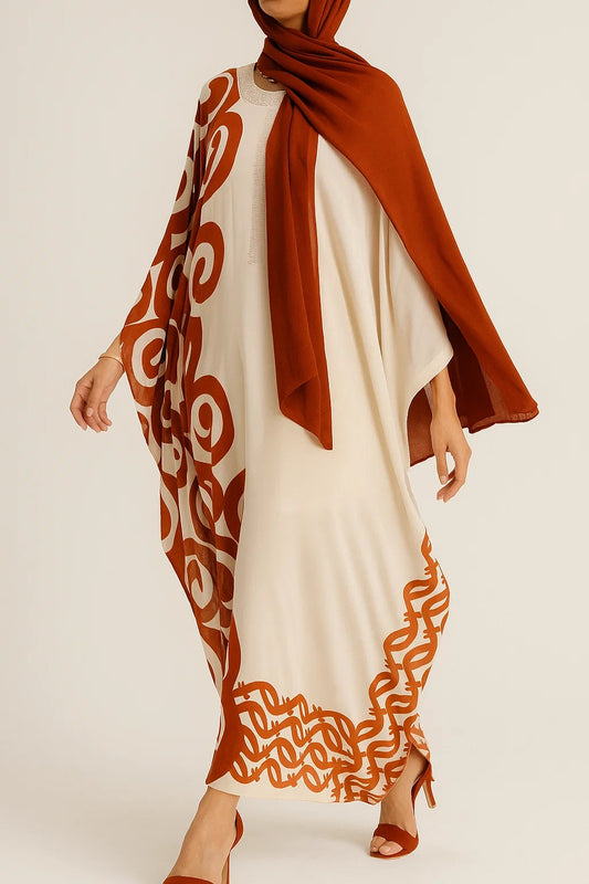 Rust Orange Kaftan B54082