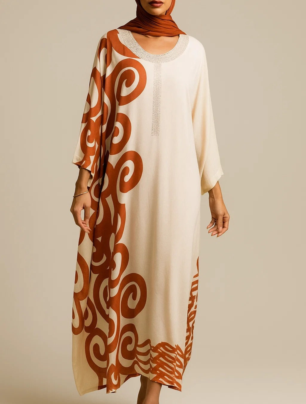 Rust Orange Kaftan B54082