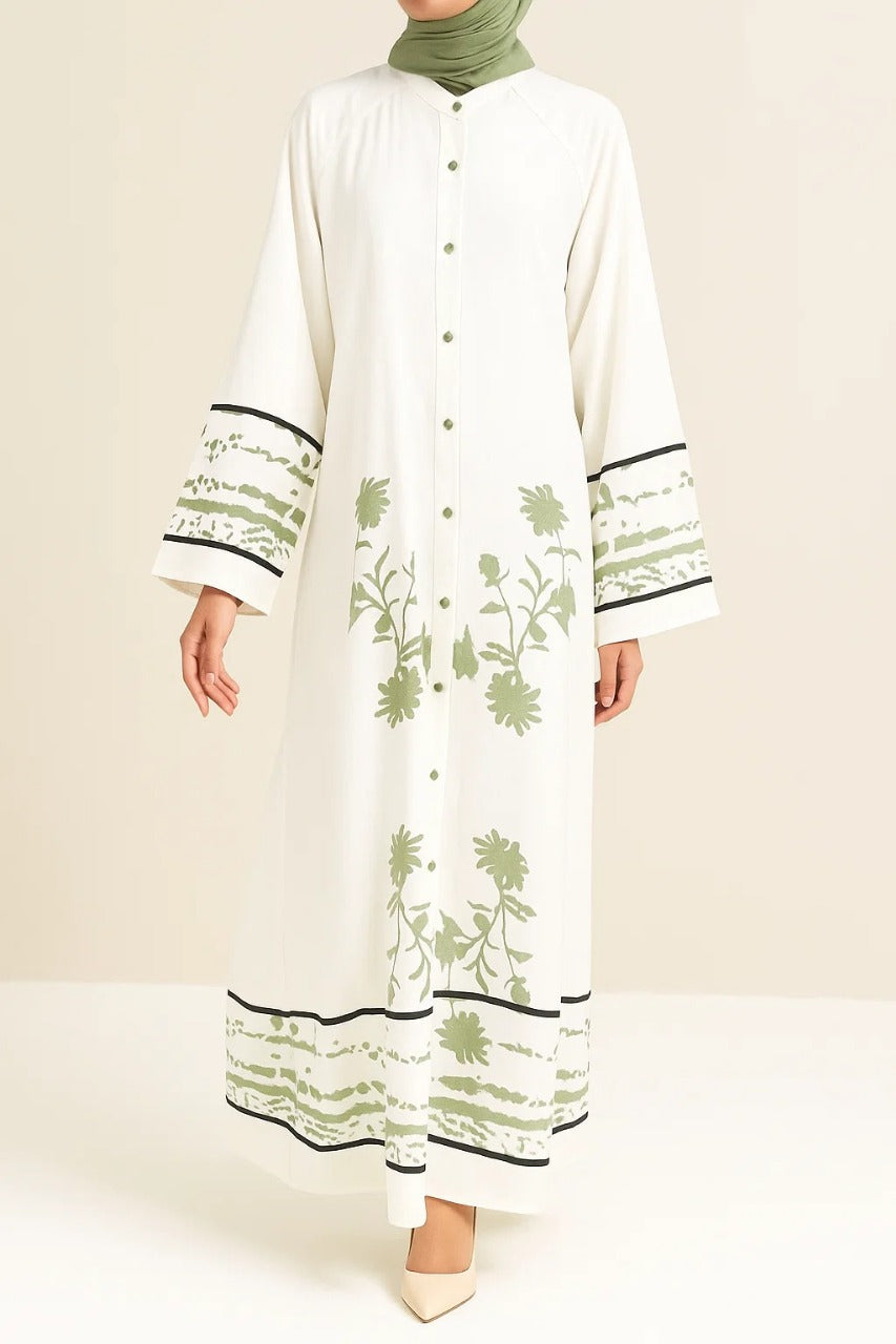 White Long Dress B64262