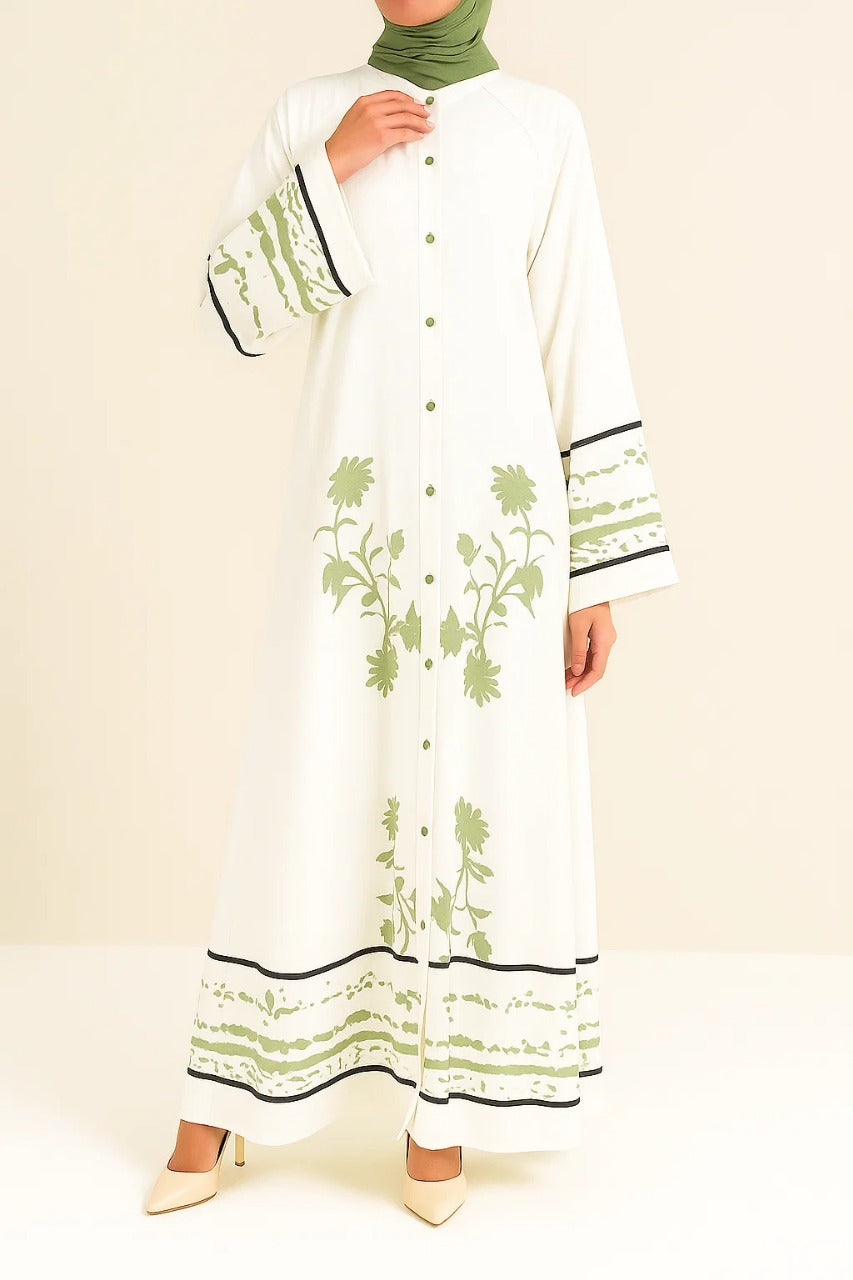 White Long Dress B64262