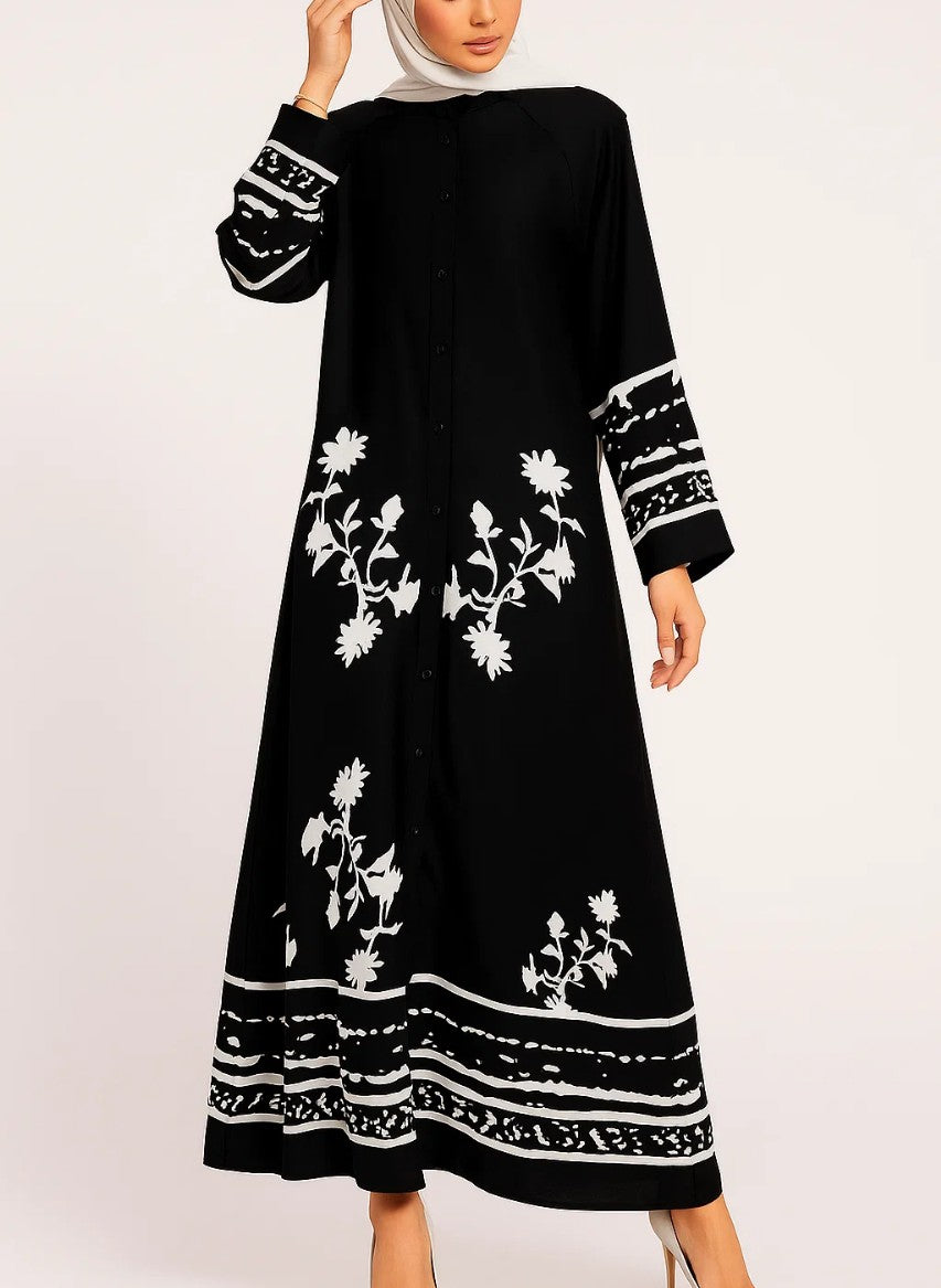 Black Long Dress B64262
