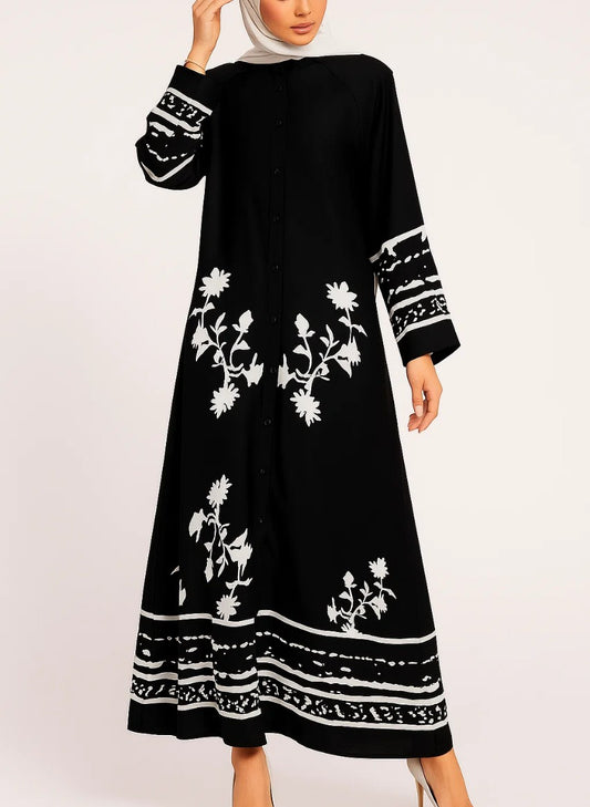Black Long Dress B64262