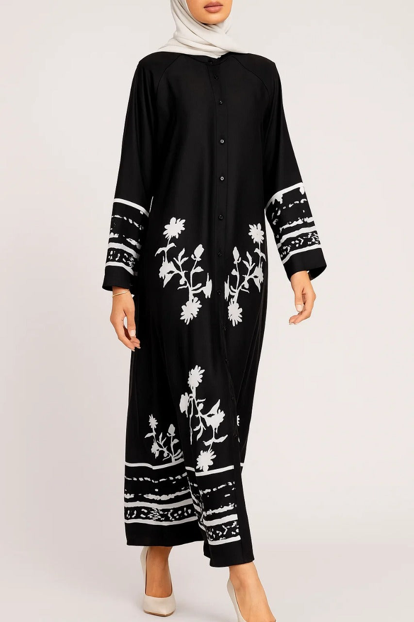 Black Long Dress B64262