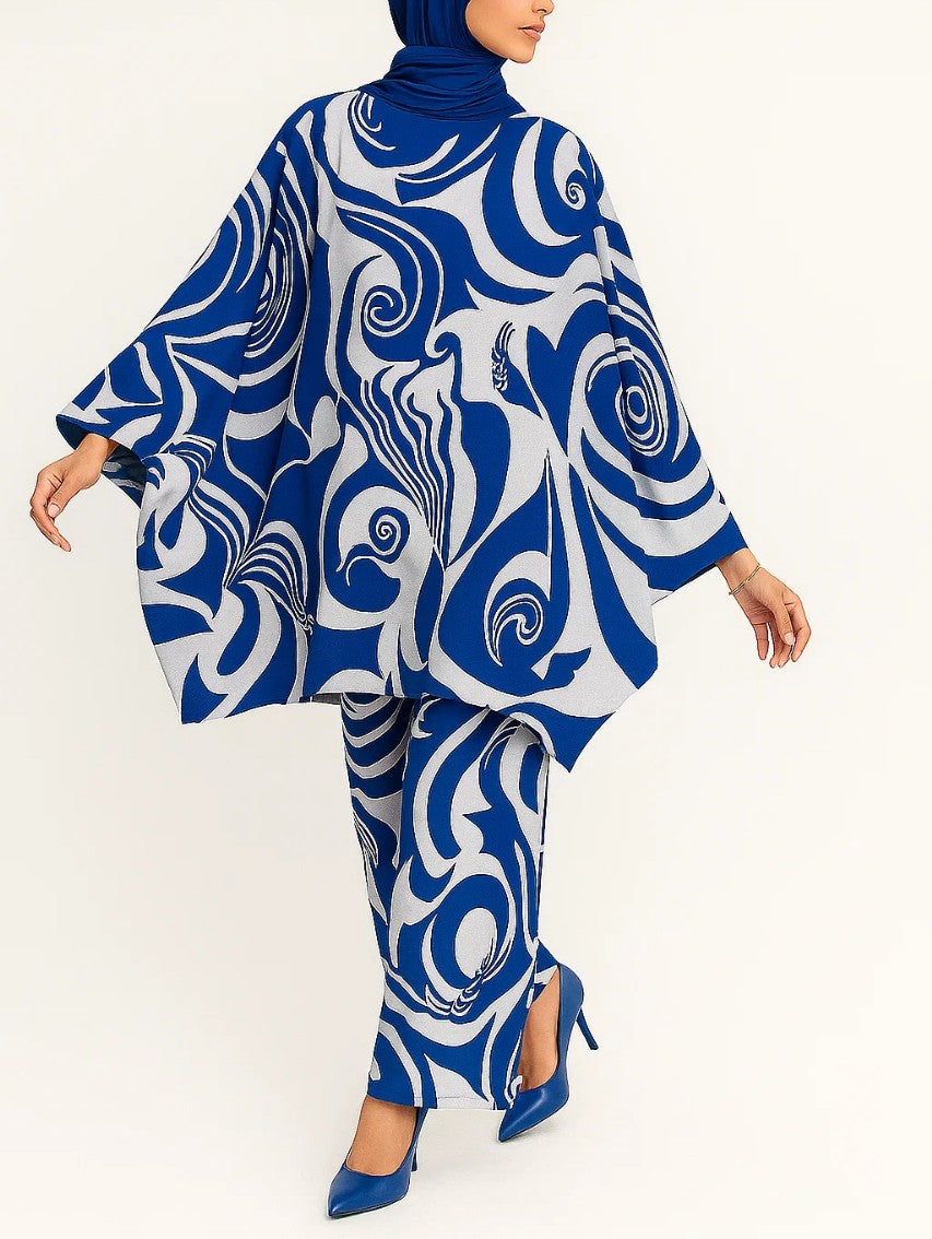 Blue Printed  Coord Set  D62133
