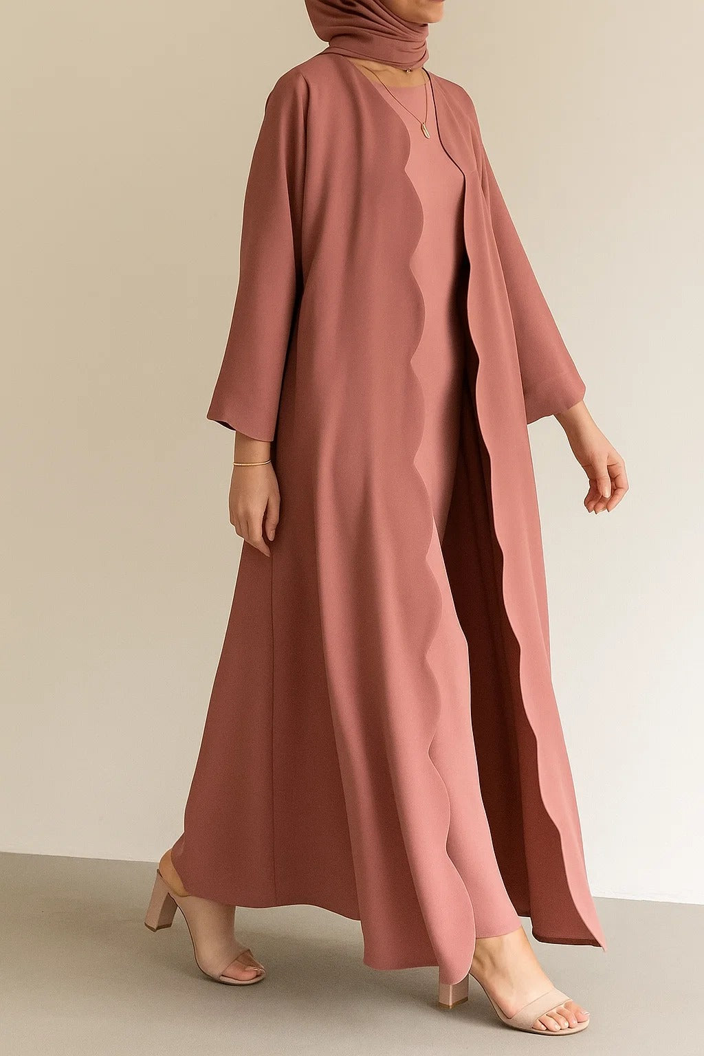Pink Wave abaya