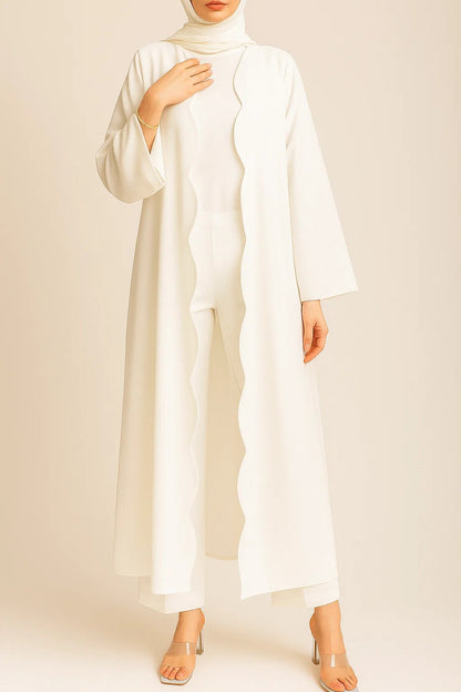 White Wave Abaya