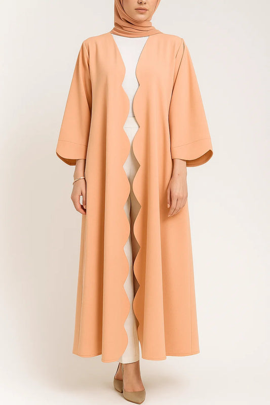 Peach Wave abaya