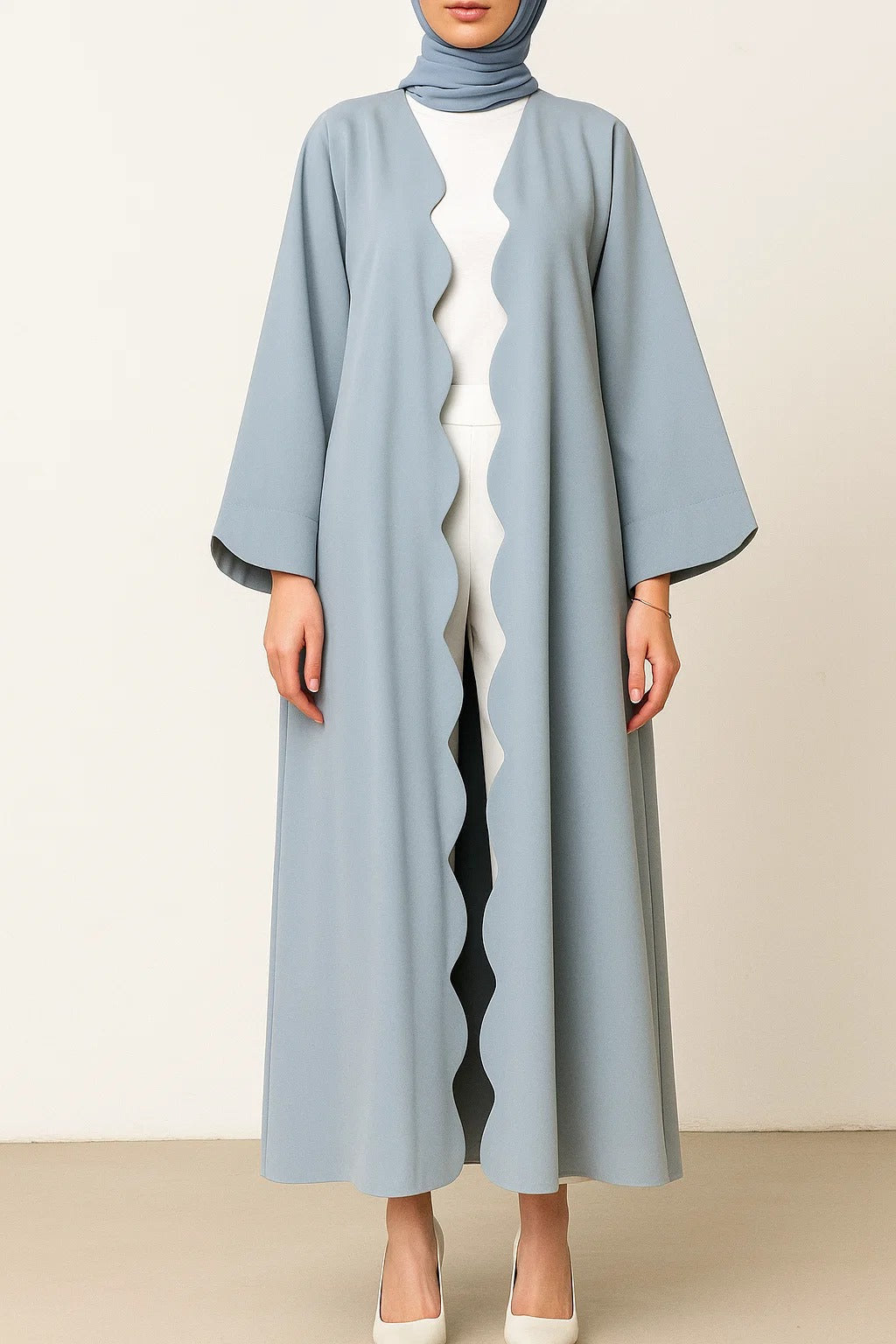 Ice Blue Wave abaya