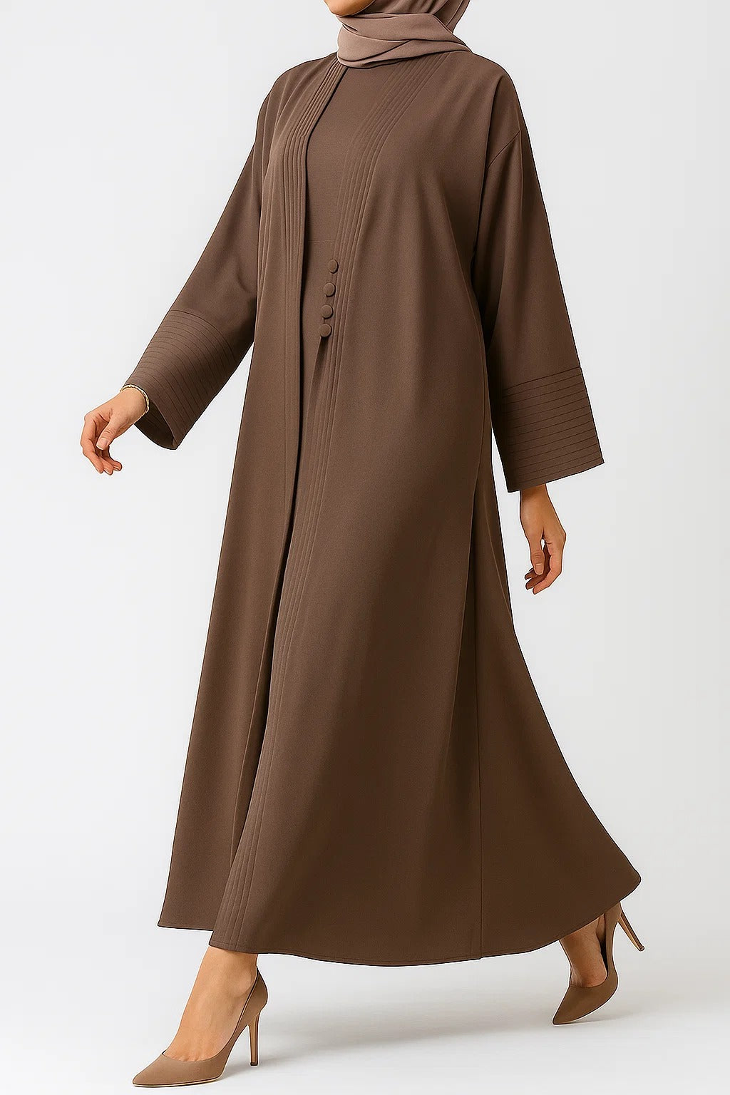 Brown Muse line Abaya