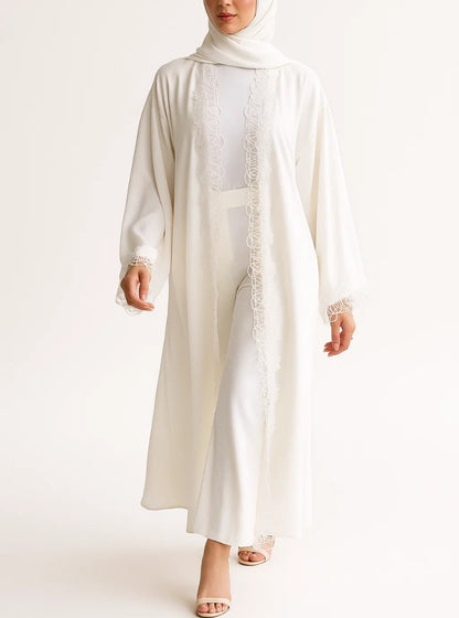 White lace Abaya