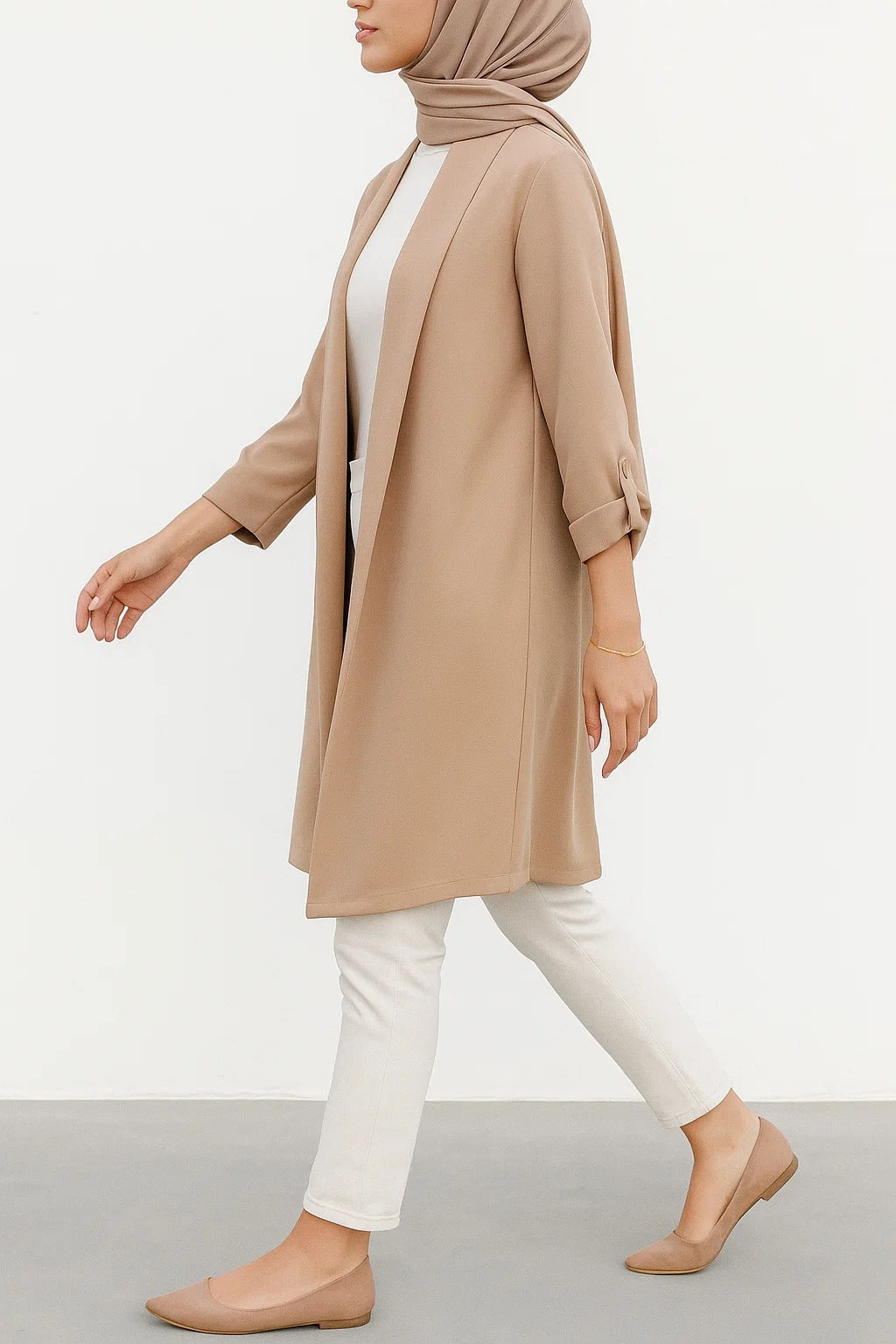 Beige - Duster Cardigan