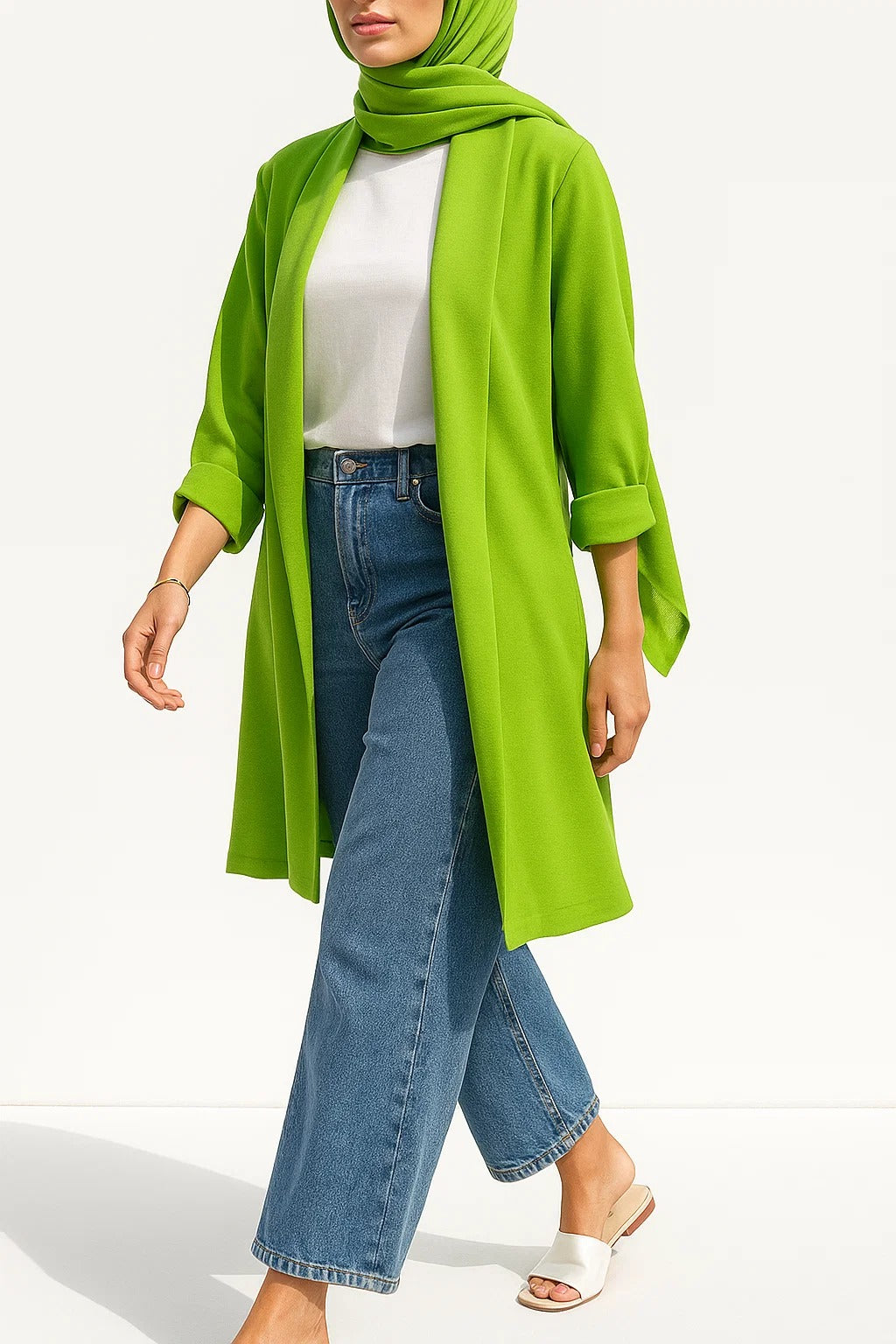 Parrot Green - Duster Cardigan