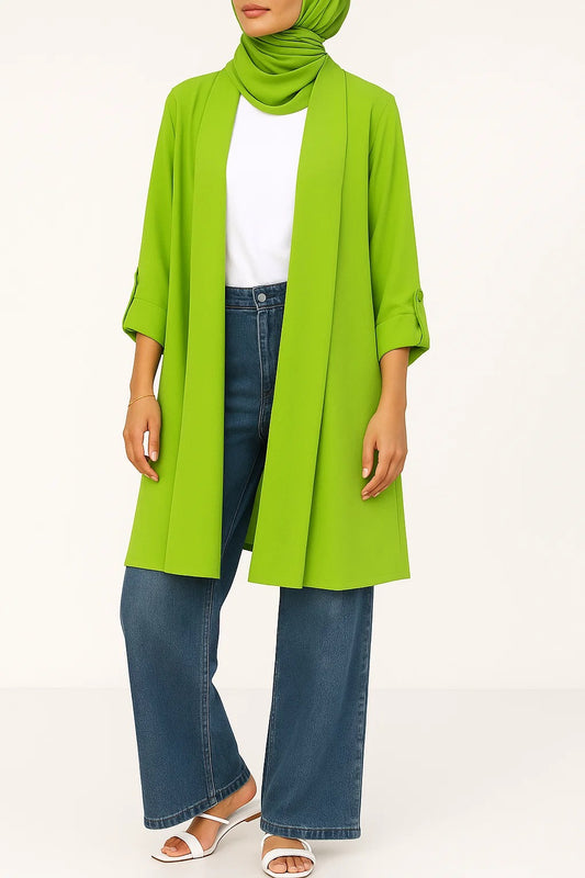 Parrot Green - Duster Cardigan