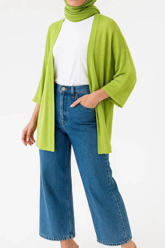 Parrot Green - Sand Dune Cardigan