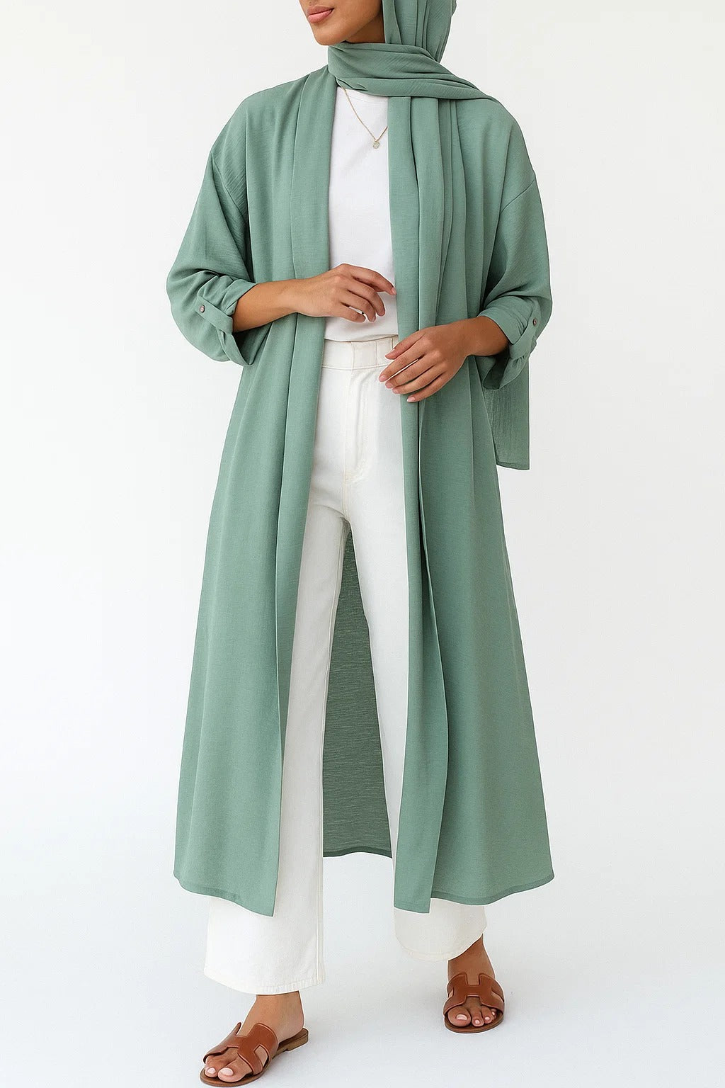 Green- Latte Layer Cardigan