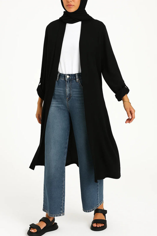 Black- Latte Layer Cardigan