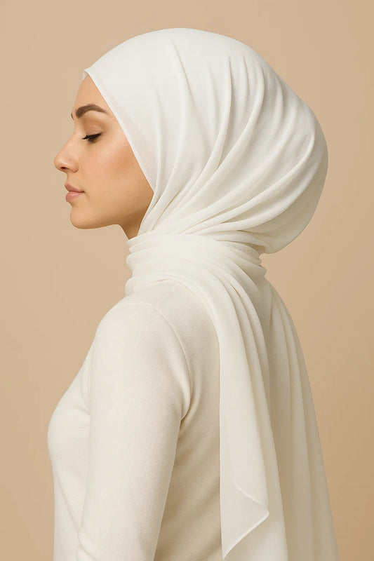 White Chiffon Hijab