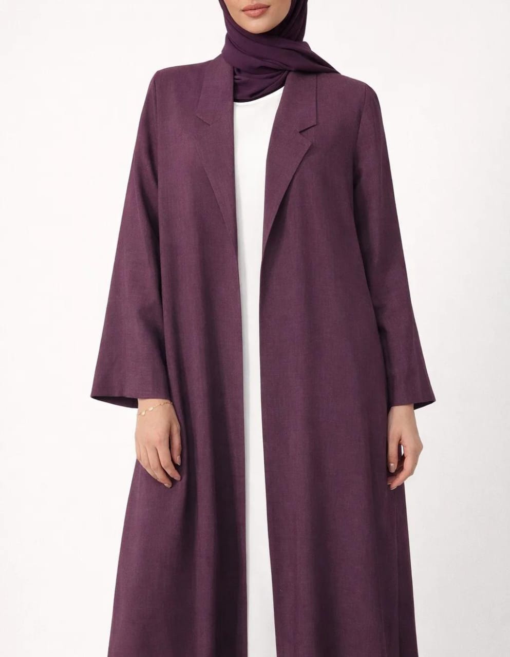 Purple Aureline Coat Abaya
