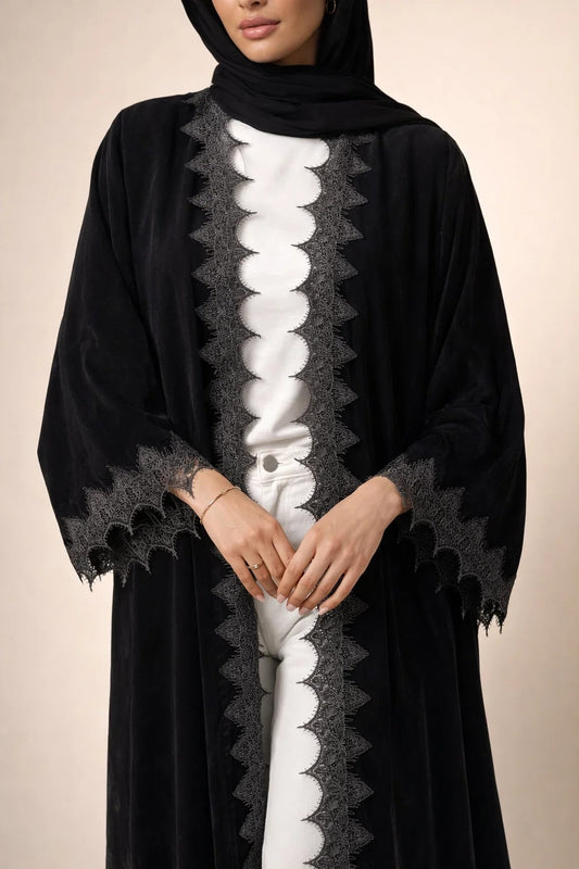 Black Velvet Royale Abaya (New)