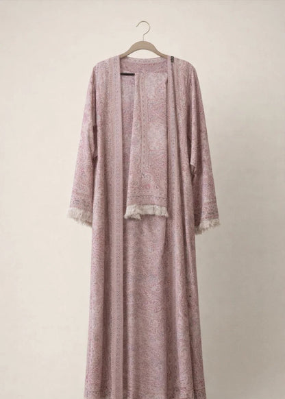 Mauve Pashmina Abaya AT02