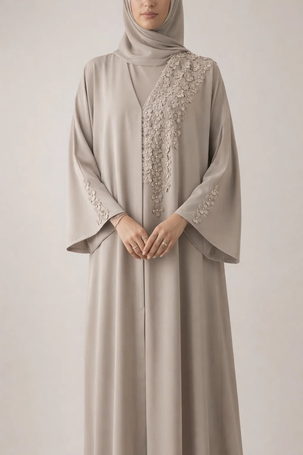 Blossom Noir Abaya