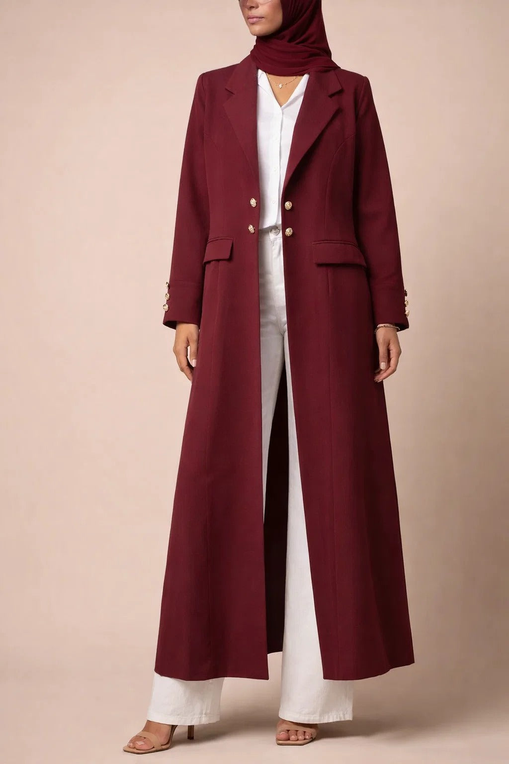 Maroon Sovereign Pocket Abaya