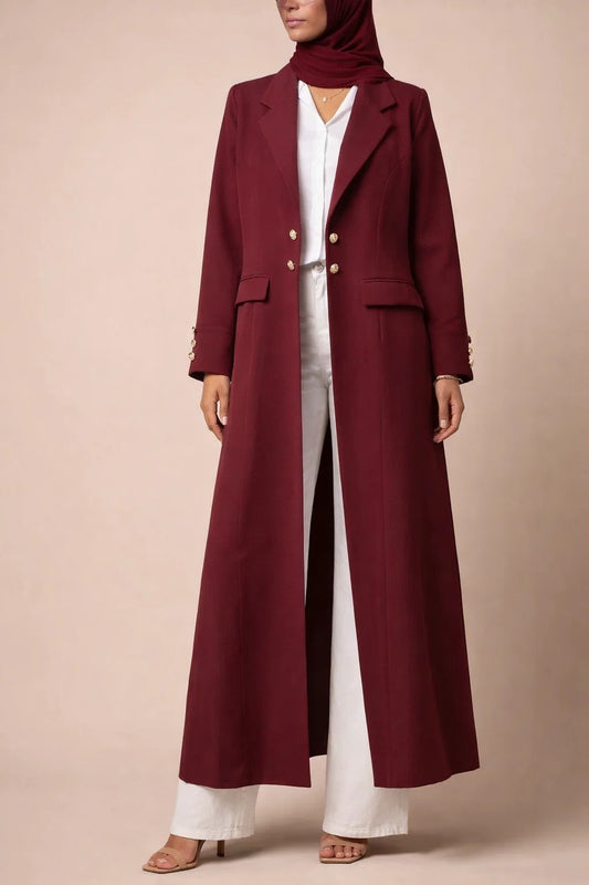 Maroon Sovereign Pocket Abaya