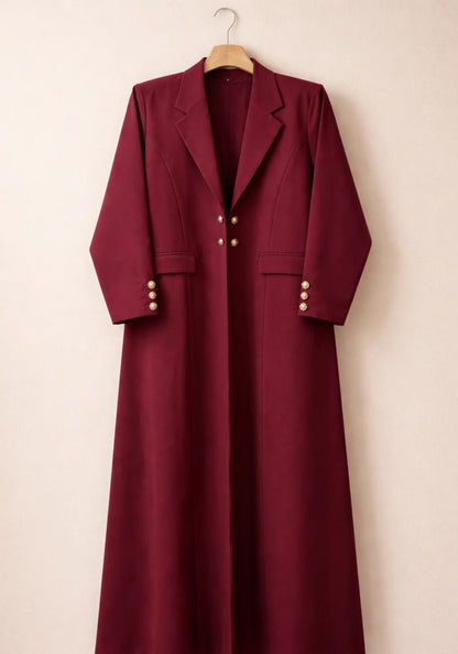 Maroon Sovereign Pocket Abaya